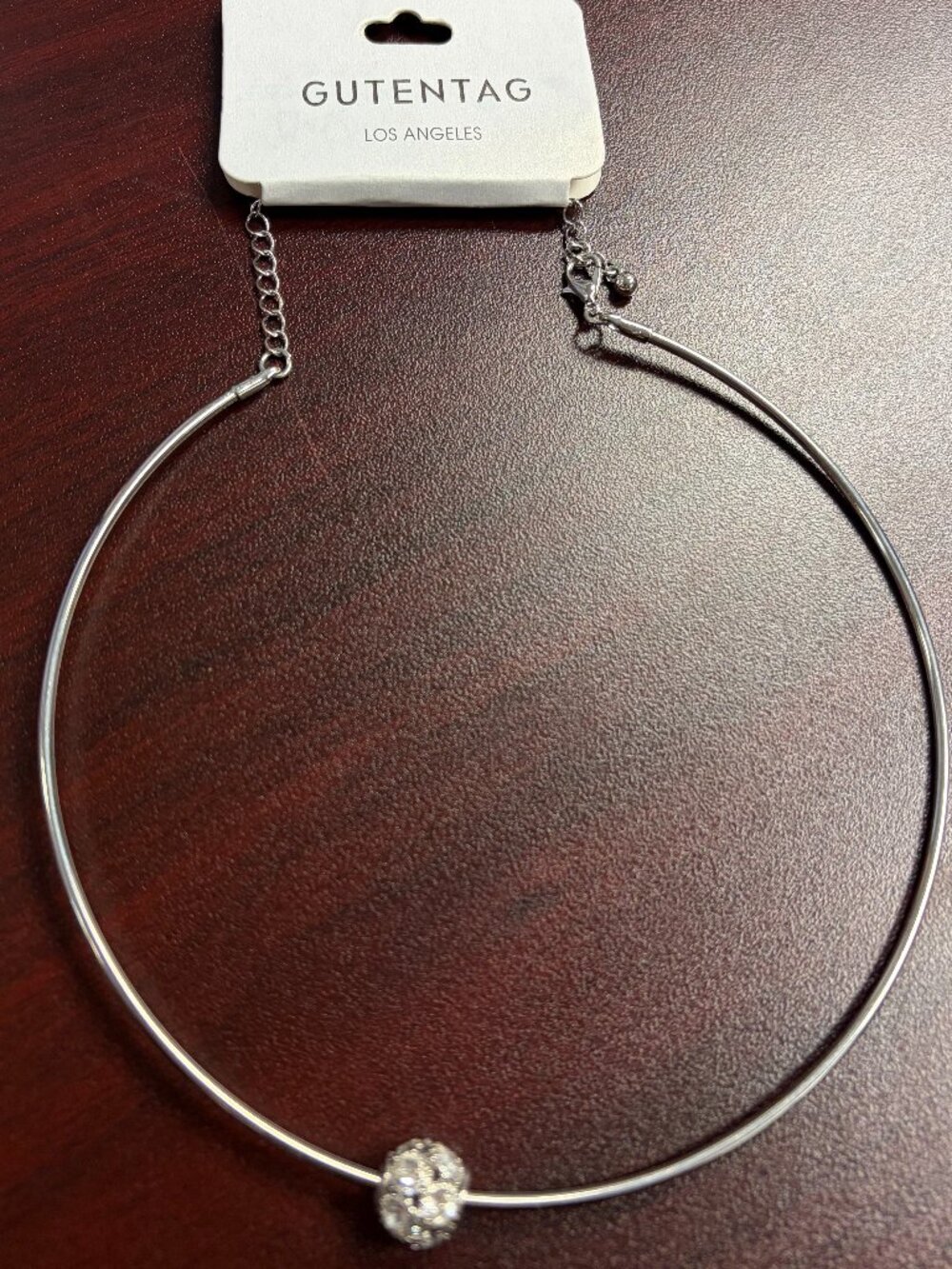 Gutentag Silver Choker with Ball Pendant